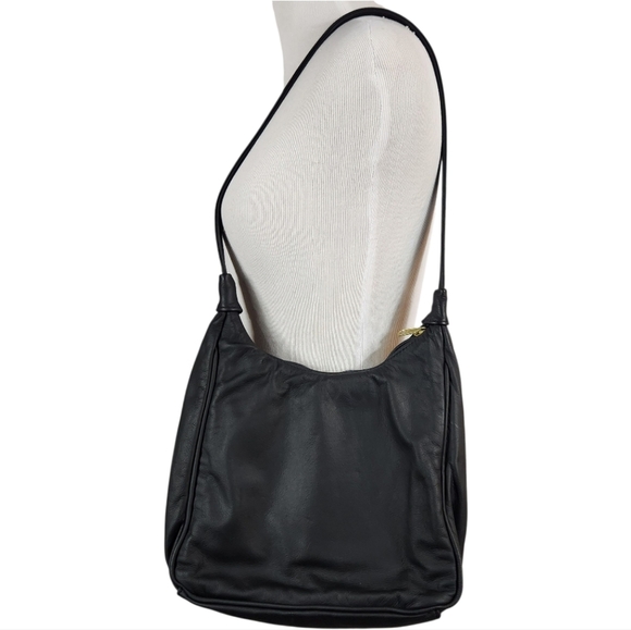 CL WHITING Leaf Leather Shoulder Saddle Bag Purse - Picture 3 of 7